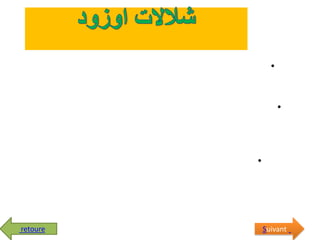 •
•
•
retoure Suivant