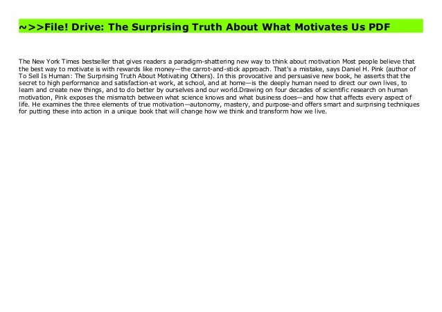 ~>>File! Drive: The Surprising Truth About What Motivates Us PDF