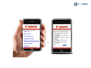 Answer the following questions for a chance to win a $25 itune gift card. Welcome to Canon Mobile! About Canon Booth Locat...