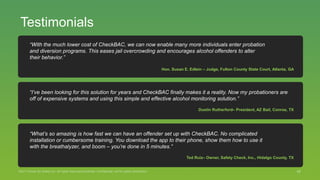 CheckBAC Alcohol Monitoring Platform | PDF