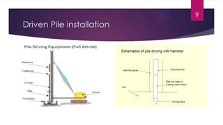 Driven Pile installation
9
 