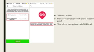 ■ Your work is done.
■ Now need verification which is done by admin
panel.
■ Than inform you by phone calls/SMS/Email.