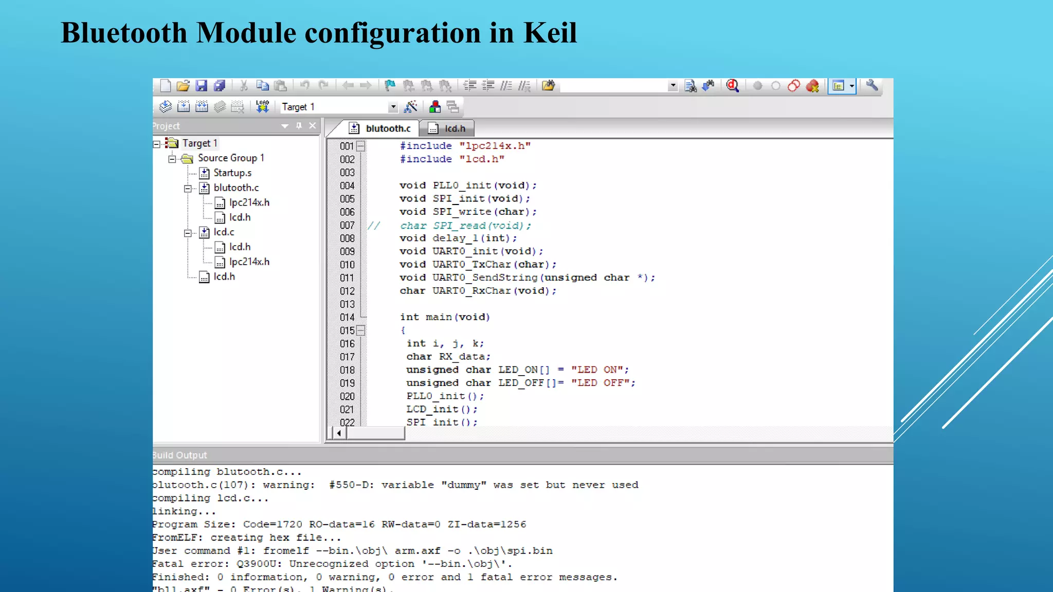 Bluetooth Module configuration in Keil
 