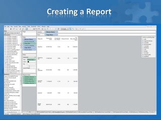 Creating a Report
 