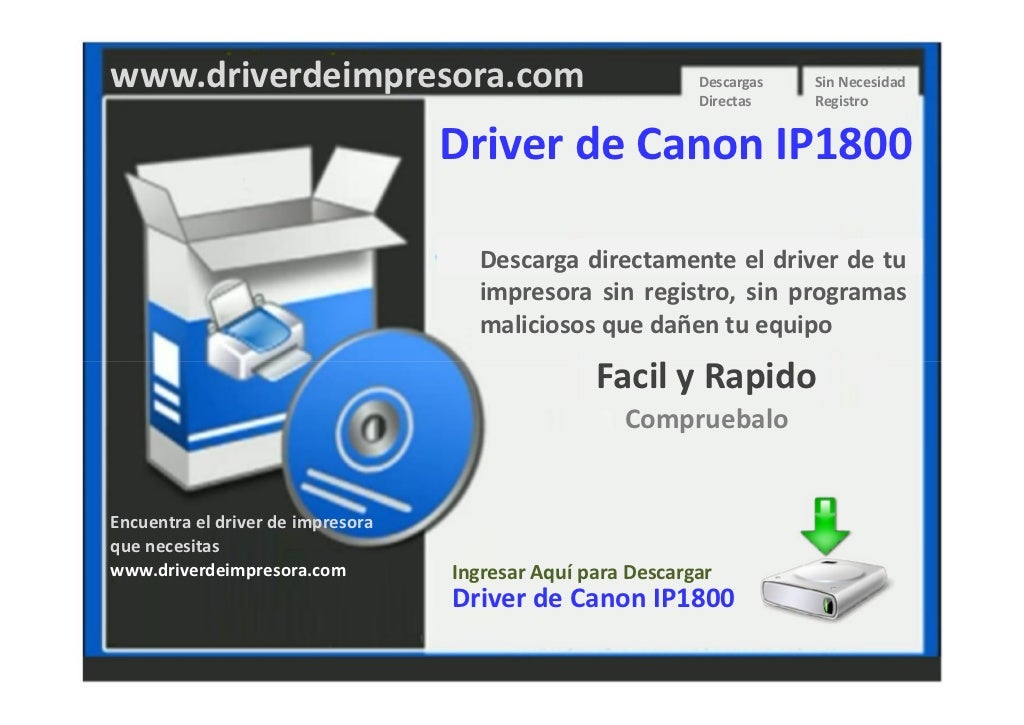 Descargar Driver de Impresora Canon IP1800