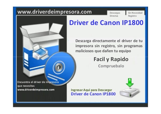 Descargar Driver de Impresora Canon IP1800