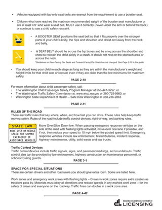 Driver guide For Washington State to be followed | PDF