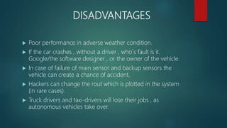 Driverless car | PPTX