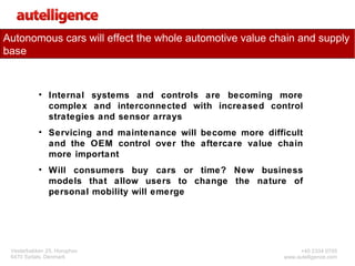 The autonomous vehicle revolution: how it will affect the automotive ...