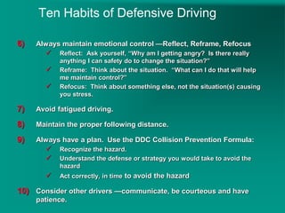 Reflect Reframe Refocus Driver Safety.ppt
