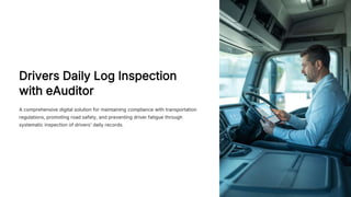 Drivers Daily Log Inspection with eAuditor Audits & inspections | PDF