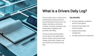 Drivers Daily Log Inspection with eAuditor Audits & inspections | PDF