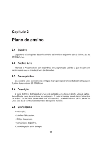 Drivers de Dispositivos Linux