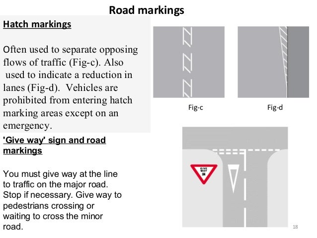 Diagonal lines on the pavement warn drivers of - pasapt