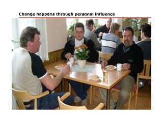 Change happens through personal influence
 