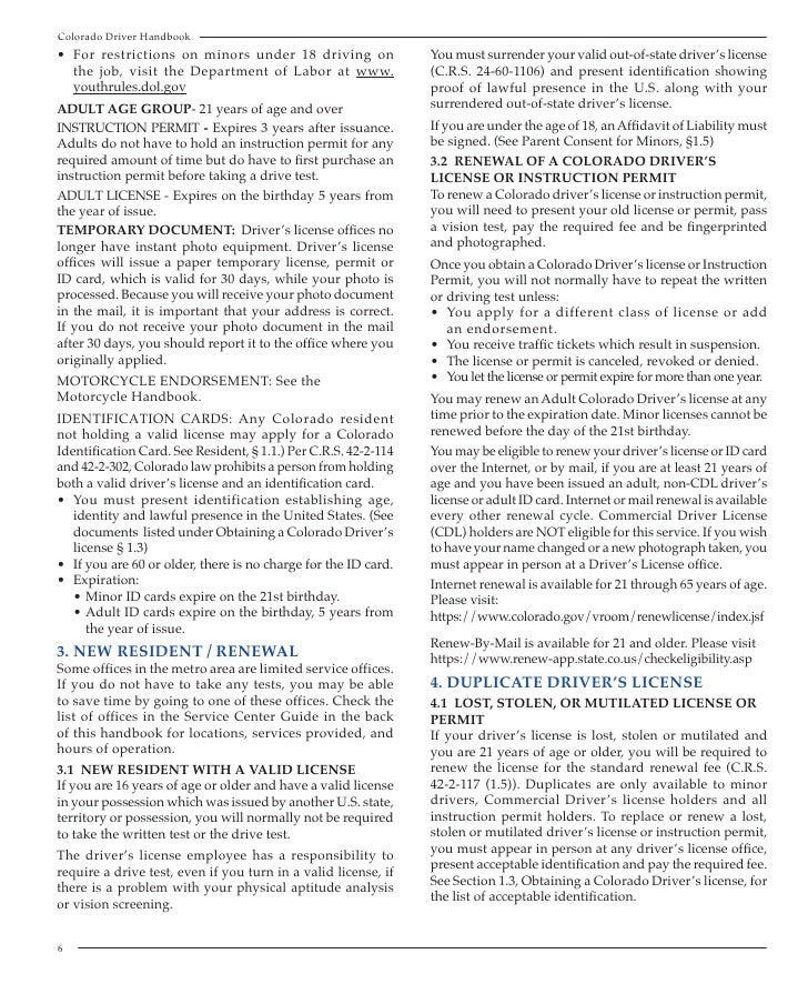 drivers licence colorado dmv permit flyer