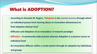 Adoption Science Drivers of agriculture technology adoption | PPTX