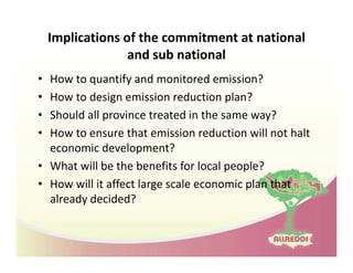 Drivers of land use changes and opportunities to reduc emissions in indonesia