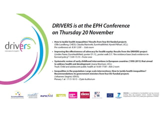 DRIVERS: European Public Health Conference 2014