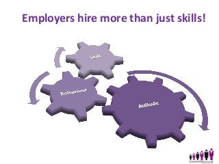 Employers hire more than just skills!
 