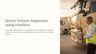 Driver Vehicle Inspection Report Template with eAuditor Audits ...