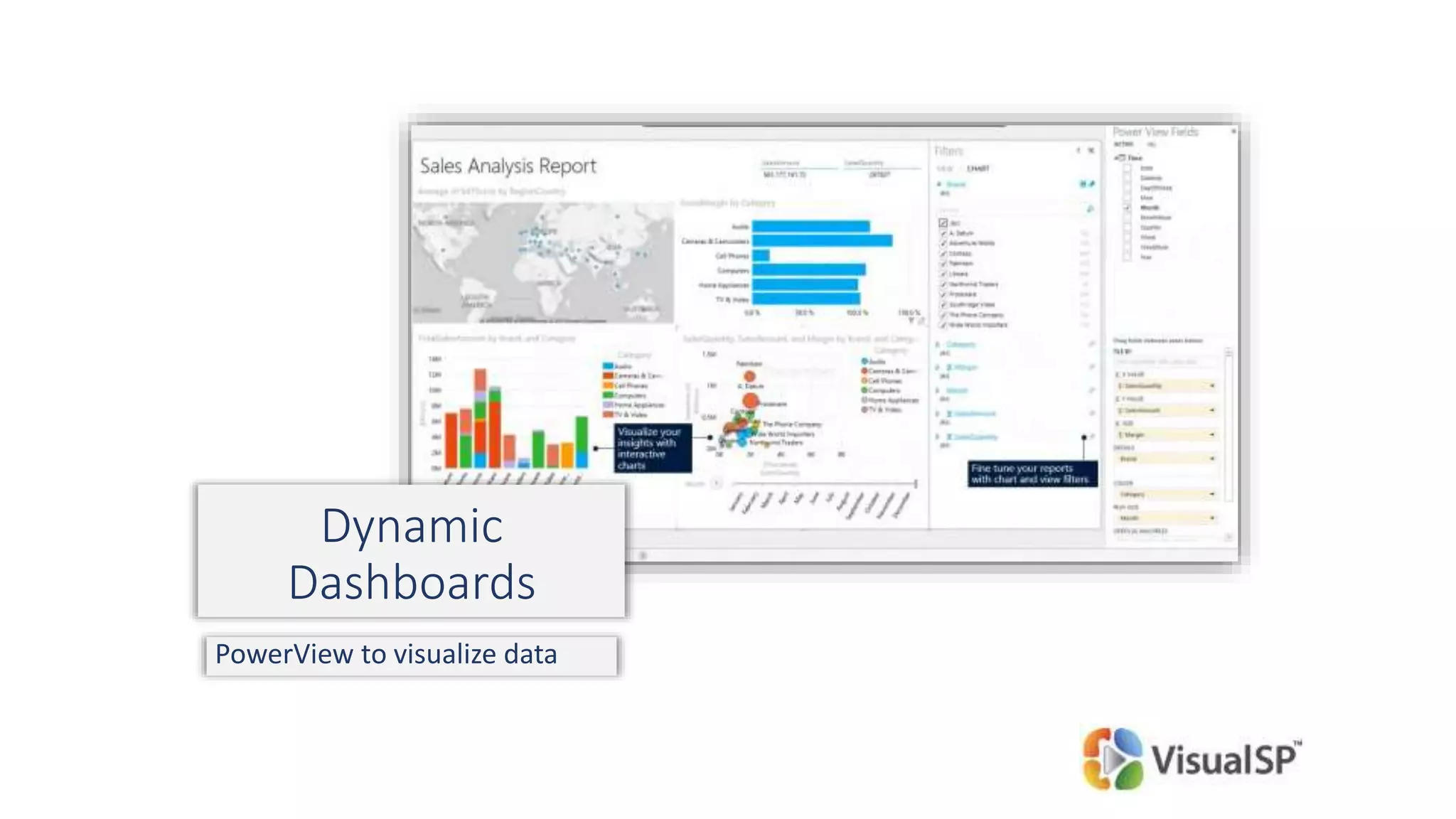 Dynamic
Dashboards
PowerView to visualize data
 