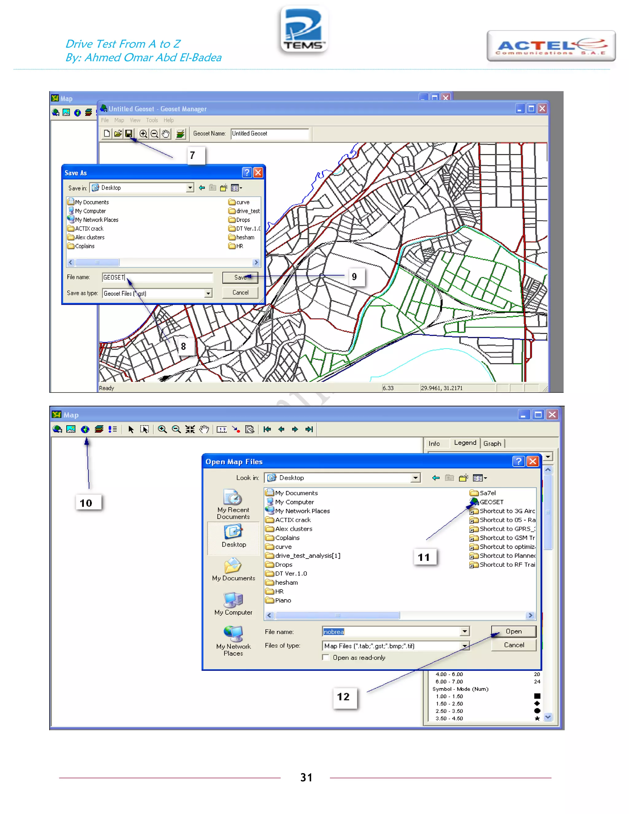 Drive Test From A to Z
By: Ahmed Omar Abd El-Badea
31
 