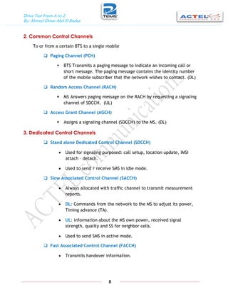 Drive Test Signaling Drive Test Explain | PDF