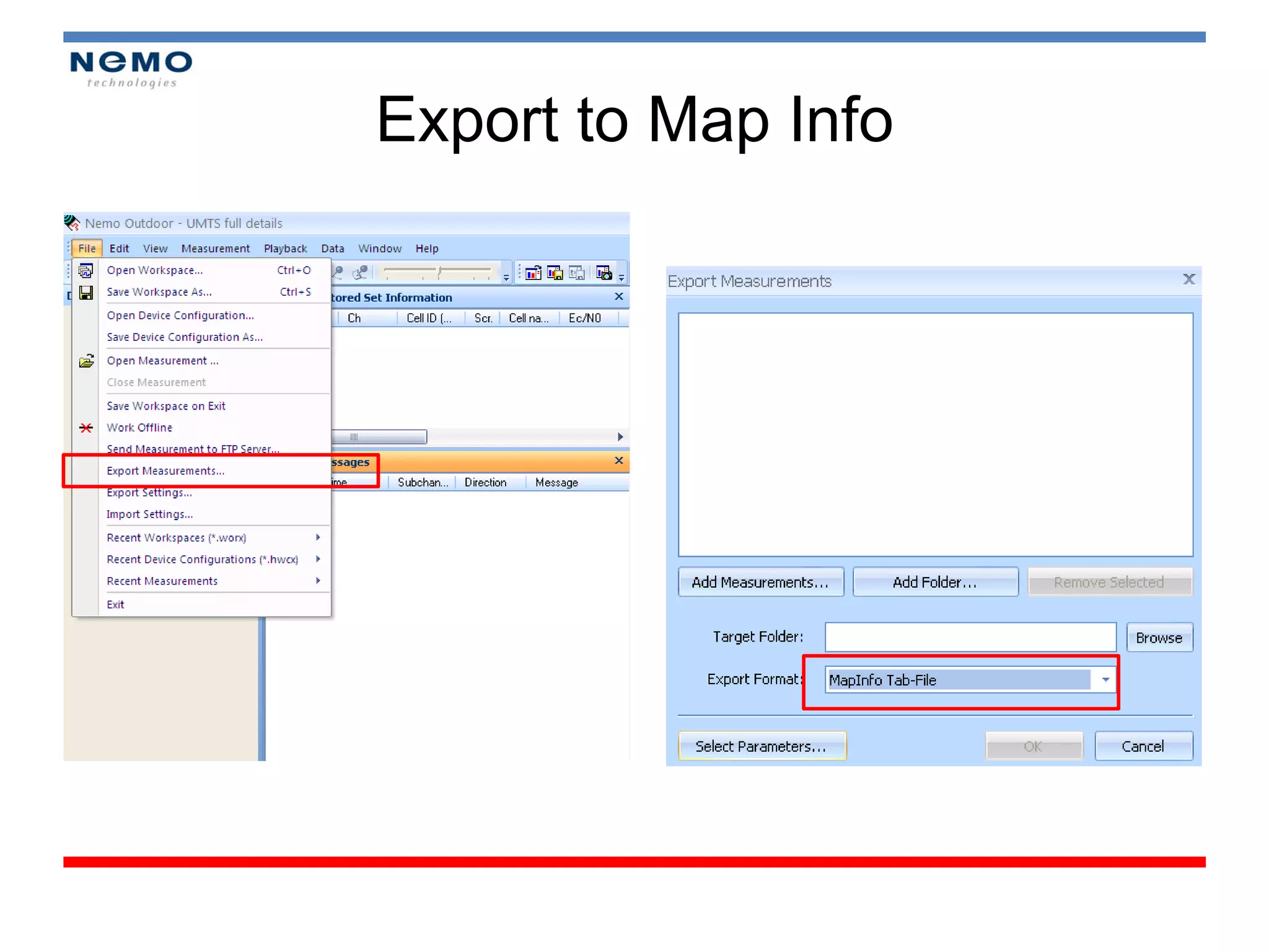 Export to Map Info
 