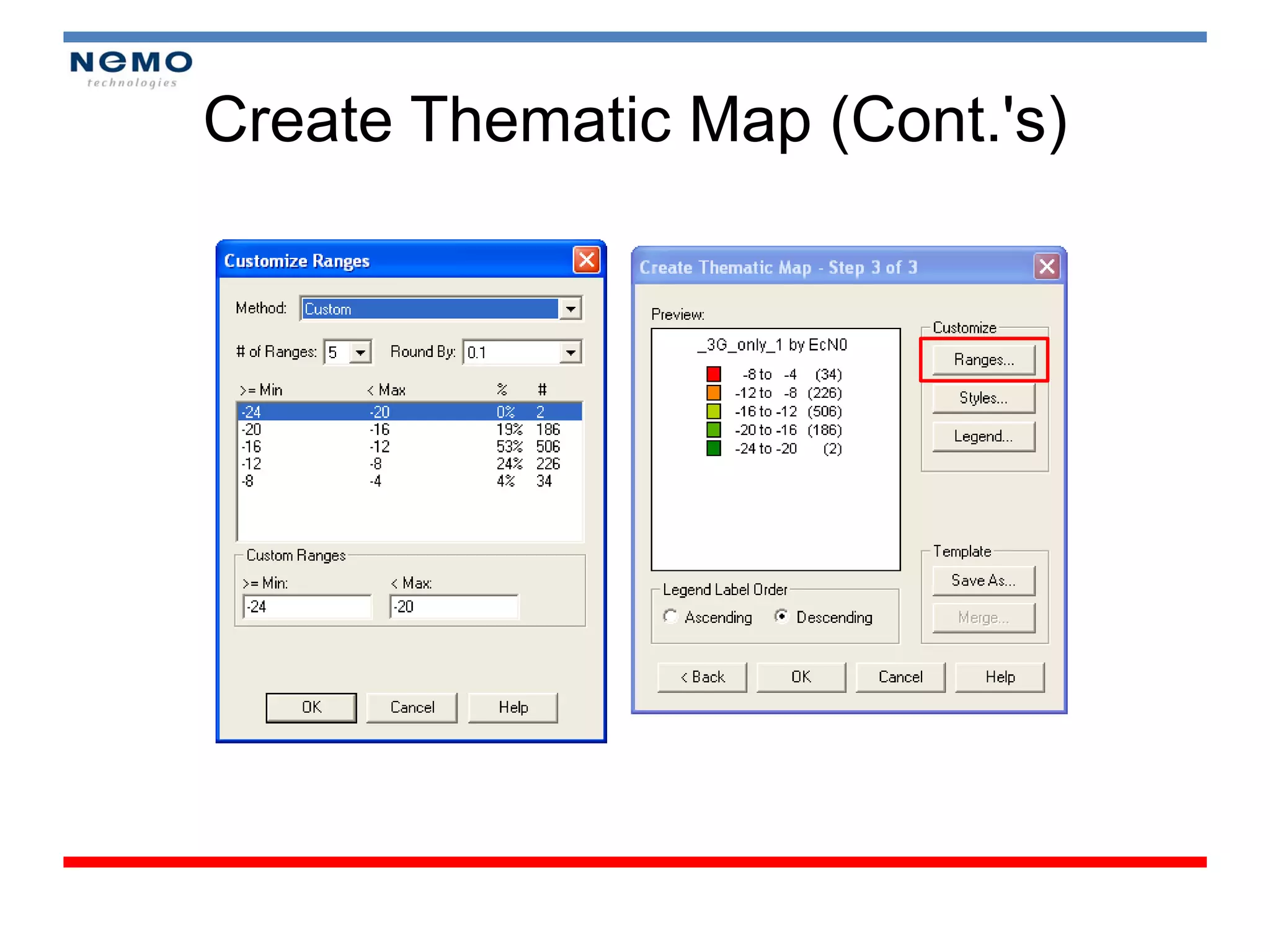 Create Thematic Map (Cont.'s)
 