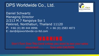 Turning Your Business into a 24/7Lead Generating MachineAnatomy of a Business Card on STEROIDSTriple your leads in the next 30 daysCreate leads even if you are not there.Generate the same selling emotion to your prospects whether it is 3pm or 3am!