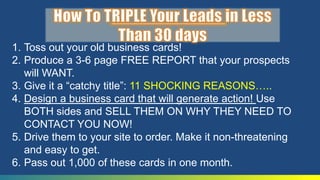 DESTROY YOUR BUSINESS CARDNOW!