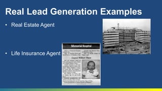 Real Lead Generation ExamplesReal Estate AgentLife Insurance Agent