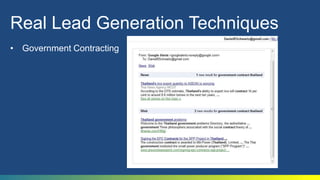 Real Lead Generation TechniquesGovernment Contracting