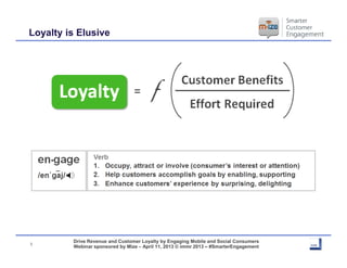 Slides & Recording of Webinar: Drive Revenue and Loyalty by Engaging Mobile and Social Consumers