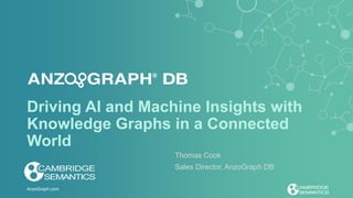 AnzoGraph.com
Driving AI and Machine Insights with
Knowledge Graphs in a Connected
World
Thomas Cook
Sales Director, AnzoGraph DB
 