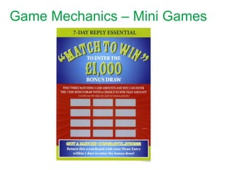 Game Mechanics – Mini Games
 