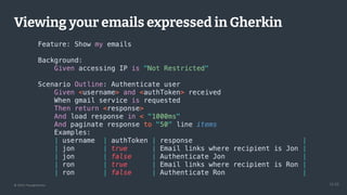 © 2023 Thoughtworks
Viewing your emails expressed in Gherkin
14:35
 