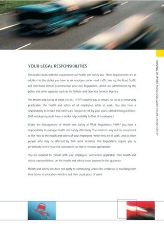 Driving Work Directive Driving at Work HSE Guide | PDF
