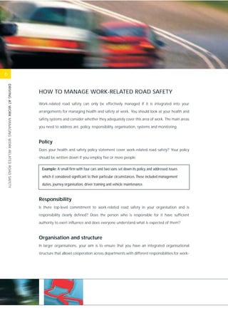 Driving Work Directive Driving at Work HSE Guide | PDF