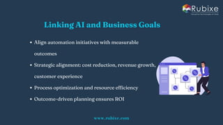 Driving Growth with Scalable AI Consulting and Automation | Rubixe | PDF