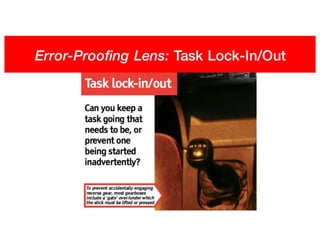 Error-Proofing Lens: Task Lock-In/Out
 