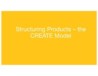 Structuring Products – the
CREATE Model
 