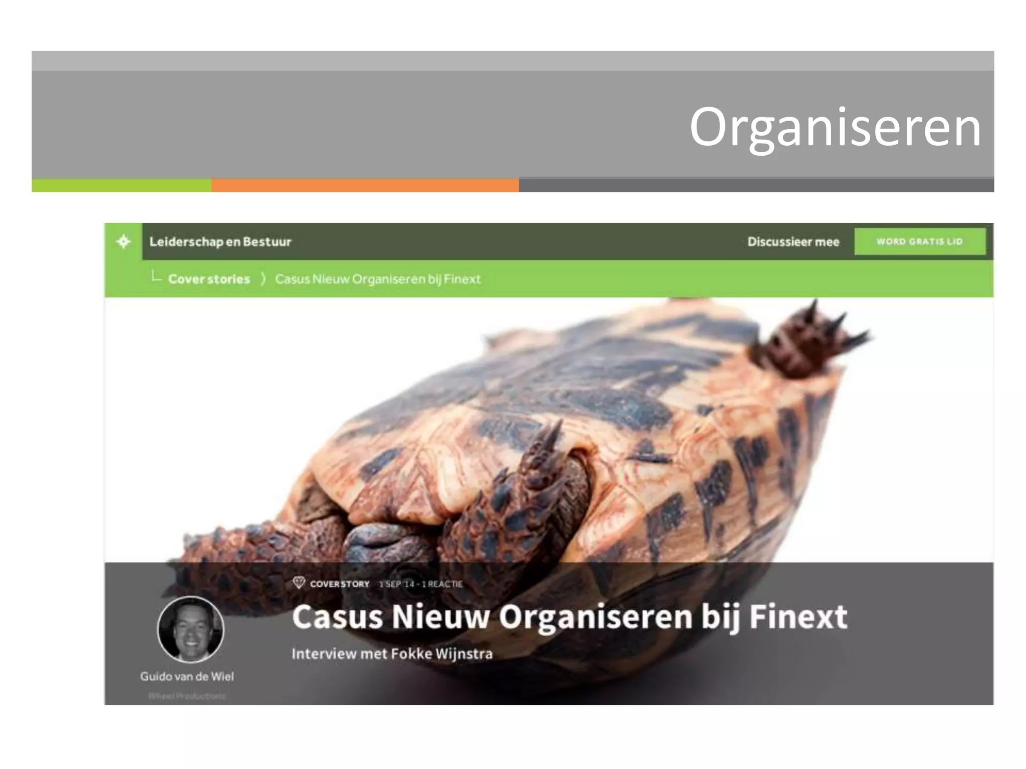 Organiseren 
 