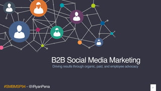 #SMBMSP94 - @iRyanPena
B2B Social Media Marketing
Driving results through organic, paid, and employee advocacy
01
 