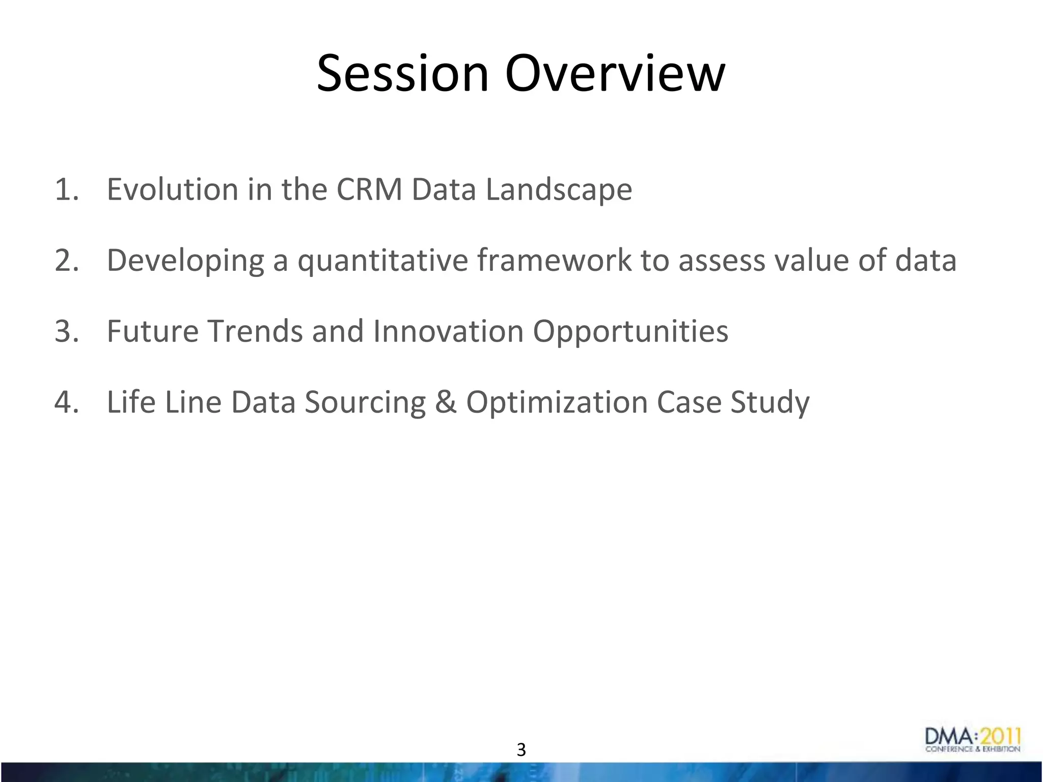Over 10 years of database marketing experience both in financial services and healthcare industries