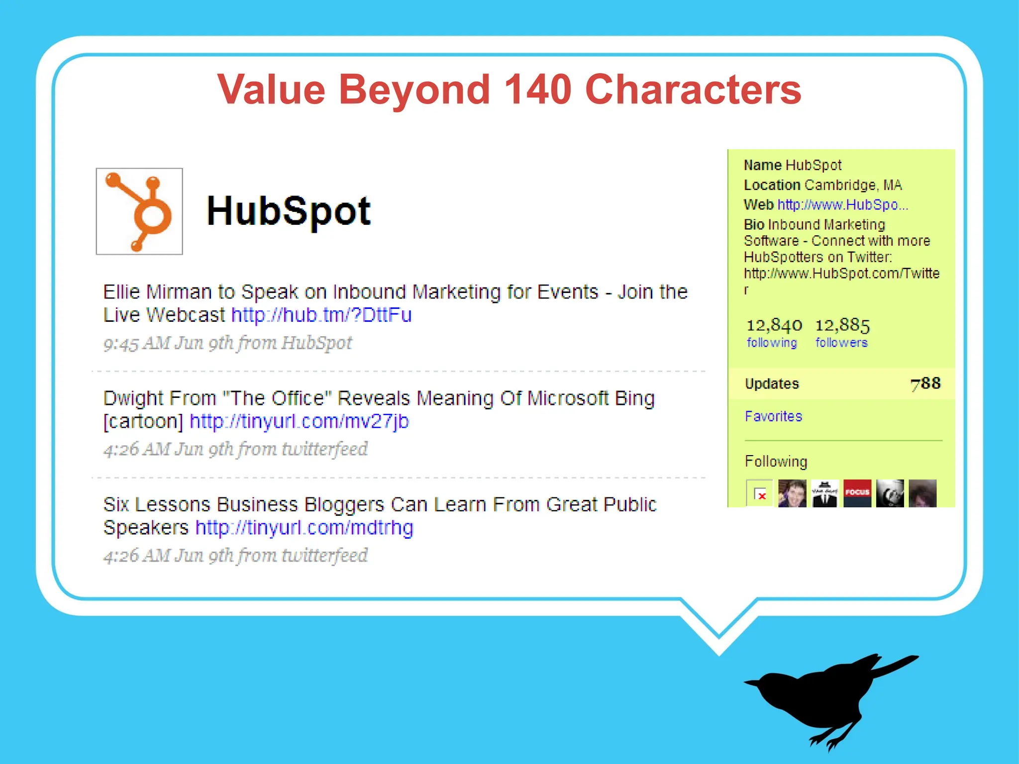Value Beyond 140 Characters 