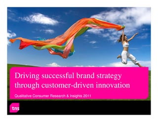Driving successful brand strategy
through customer-driven innovation
Qualitative Consumer Research & Insights 2011
 