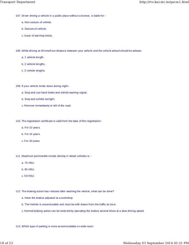 driving test malaysia questions