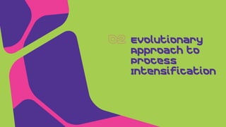 Evolutionary
Approach to
Process
Intensification
 